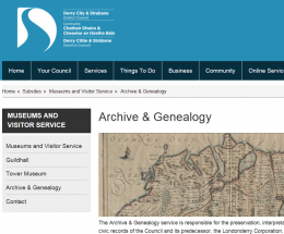 DerryStrabane ArchiveGenealogy Service